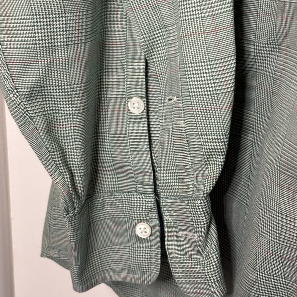 VINTAGE Polo Ralph Lauren Shirt Mens Size L Green Long Sleeve 100% Cotton Pocket - Picture 6 of 9